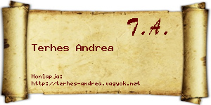 Terhes Andrea névjegykártya