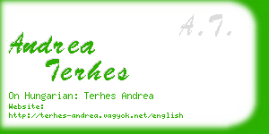 andrea terhes business card